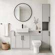 Oliver 1600 Dust Grey Slim Shaker Fitted Furniture Combination with Tall Boy