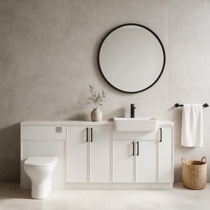 Oliver 2000 Matt White Slim Shaker Fitted Furniture Combination