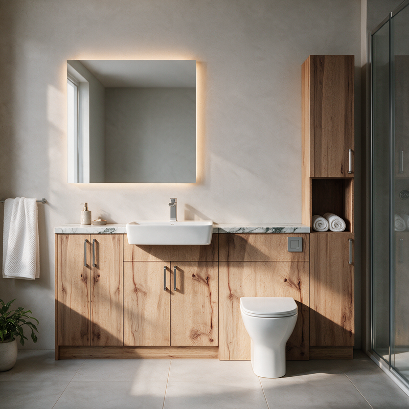 Oliver 1900 Oak Fitted Furniture Combination with Tall Boy