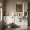 Oliver 1900 Matt White Shaker Fitted Furniture Combination with Tall Boy