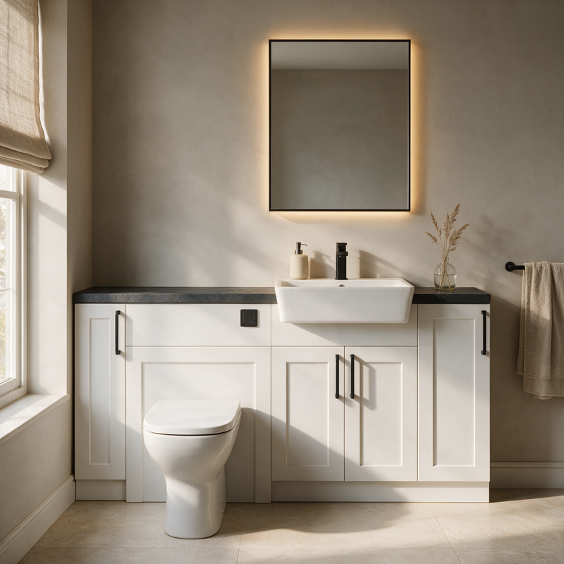 Oliver 1700 Matt White Shaker Fitted Furniture Combination