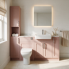 Oliver 1600 Matt Pink Shaker Fitted Furniture Combination with Tall Boy