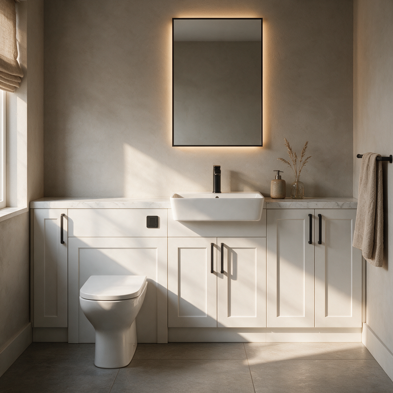 Oliver 2000 Matt White Shaker Fitted Furniture Combination