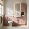 Oliver 1700 Matt Pink Shaker Fitted Furniture Combination with Tall Boy