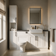 Oliver 1600 Matt White Shaker Fitted Furniture Combination with Tall Boy