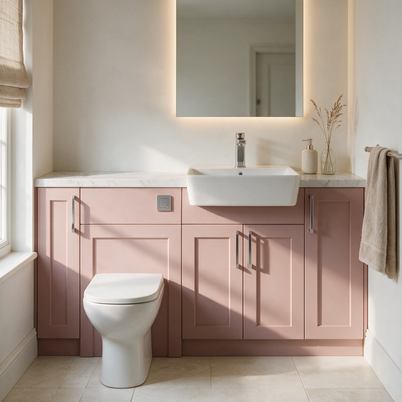 Oliver 1600 Matt Pink Shaker Fitted Furniture Combination