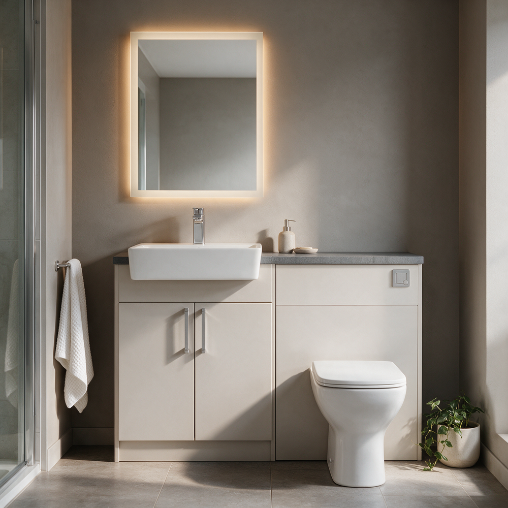 Oliver 1200 Cashmere Fitted Furniture Combination