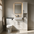 Oliver 1400 Matt White Shaker Fitted Furniture Combination with Tall Boy