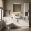 Oliver 2000 Matt White Shaker Fitted Furniture Combination with Tall Boy