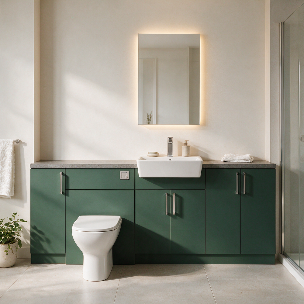 Oliver 2100 Matt Green Fitted Furniture Combination
