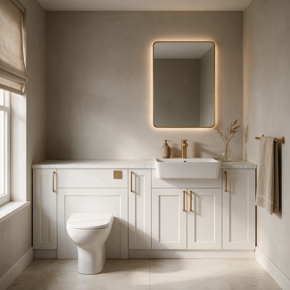 Oliver 1900 Matt White Shaker Fitted Furniture Combination