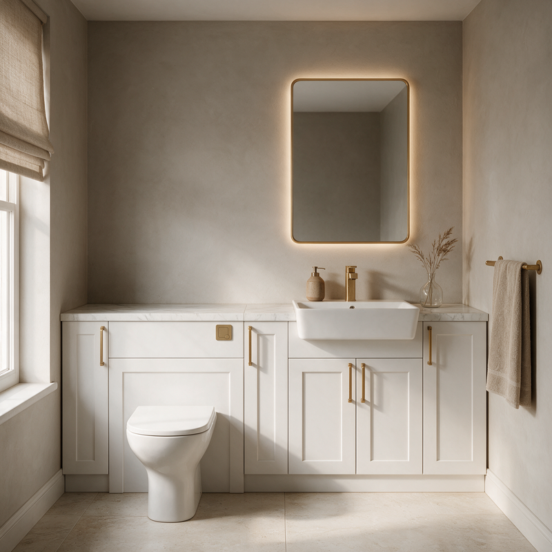 Oliver 1900 Matt White Shaker Fitted Furniture Combination