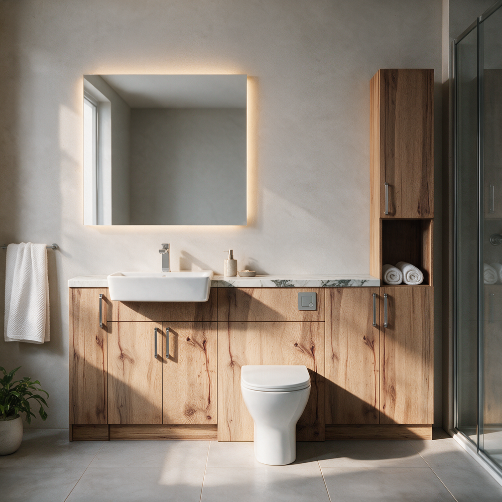 Oliver 2000 Oak Fitted Furniture Combination with Tall Boy
