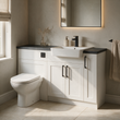Oliver 1400 Matt White Shaker Fitted Furniture Combination