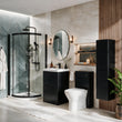 Zentro Black Suite with Odessa Black 800mm Quadrant Enclosure — Vanity, Toilet Unit, Shower & Mirror
