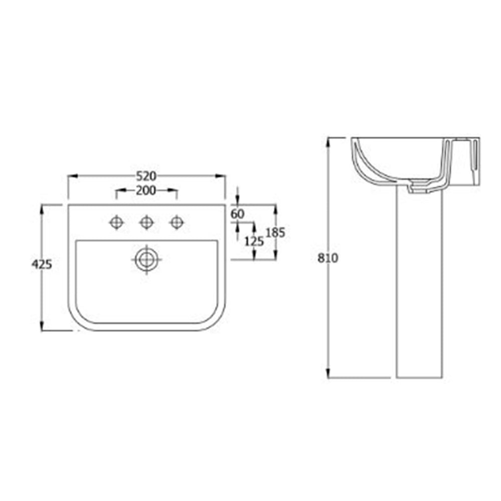 Series 600 Basin & Full Pedestal