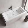 1700 x 700mm 16 Jets Double Ended Whirlpool Bath with Optional 12 Jet Air Spa System