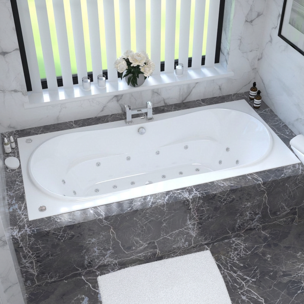 1800 x 900mm Strata Duo 16 Jets Whirlpool Bath with Optional 12 Jet Air Spa