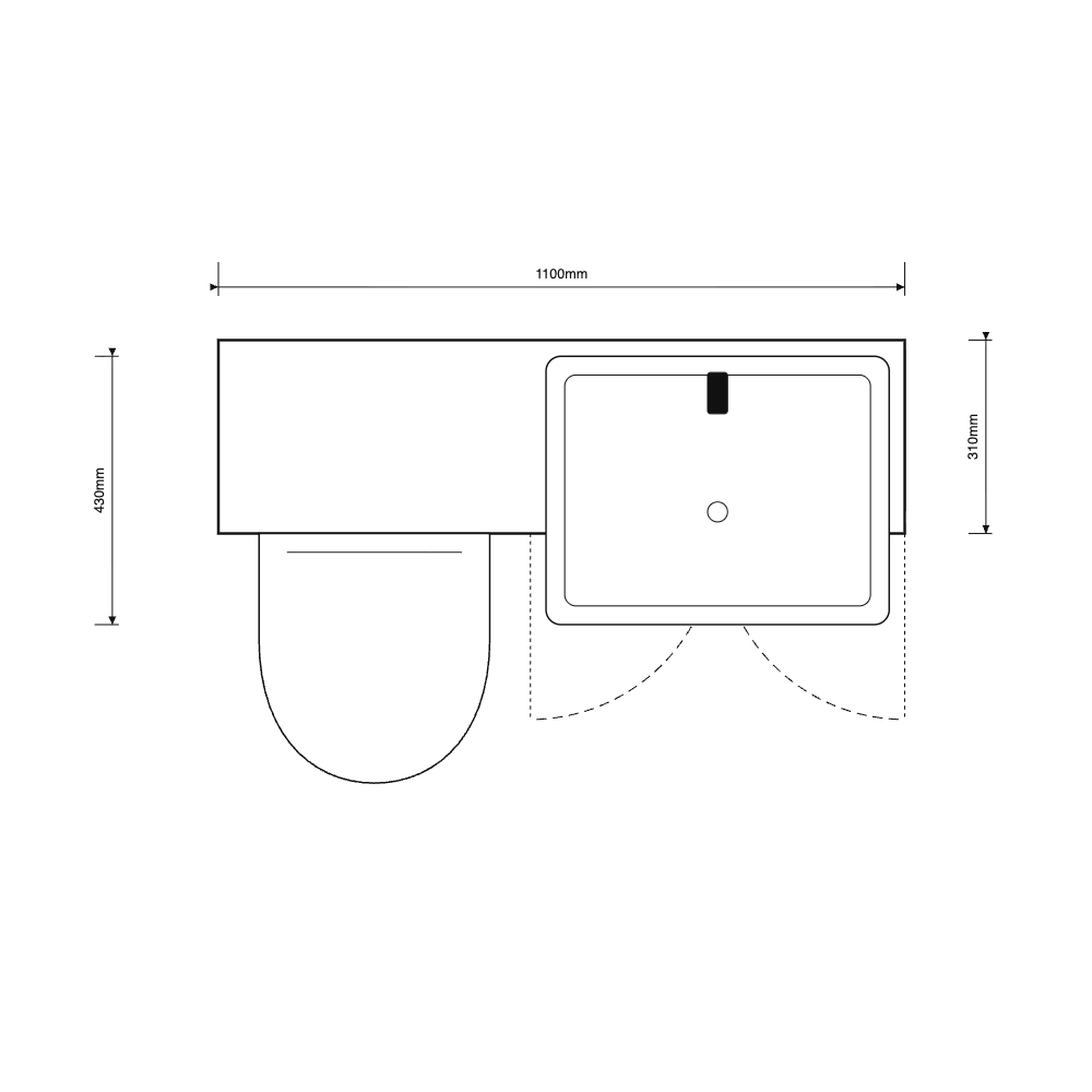 Oliver 1100 Oak Fitted Furniture Combination