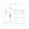 Oliver 1200 Matt White Shaker Fitted Furniture Combination