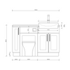 Oliver 1300 Matt White Shaker Fitted Furniture Combination