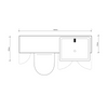 Oliver 1300 Matt White Shaker Fitted Furniture Combination