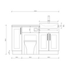 Oliver 1400 Matt Pink Shaker Fitted Furniture Combination with Tall Boy