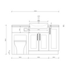 Oliver 1500 Matt White Shaker Fitted Furniture Combination
