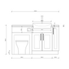 Oliver 1400 Matt White Shaker Fitted Furniture Combination