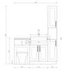 Oliver 1400 Cashmere Shaker Fitted Furniture Combination with Tall Boy