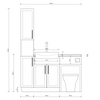 Oliver 1400 Dust Grey Slim Shaker Fitted Furniture Combination with Tall Boy