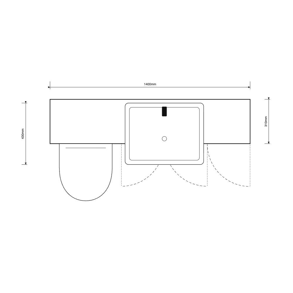 Oliver 1500 Matt White Shaker Fitted Furniture Combination