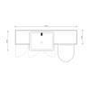 Oliver 1400 Matt Black Fitted Furniture Combination