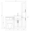 Oliver 1500 Matt Pink Shaker Fitted Furniture Combination with Tall Boy