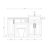 Oliver 1500 Matt Pink Shaker Fitted Furniture Combination