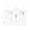 Oliver 1600 Matt White Shaker Fitted Furniture Combination