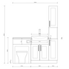 Oliver 1500 Matt White Shaker Fitted Furniture Combination with Tall Boy