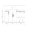 Oliver 1500 Oak Fitted Furniture Combination