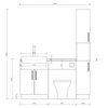 Oliver 1500 Gloss White Fitted Furniture Combination with Tall Boy