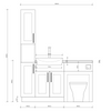 Oliver 1500 Cashmere Shaker Fitted Furniture Combination with Tall Boy