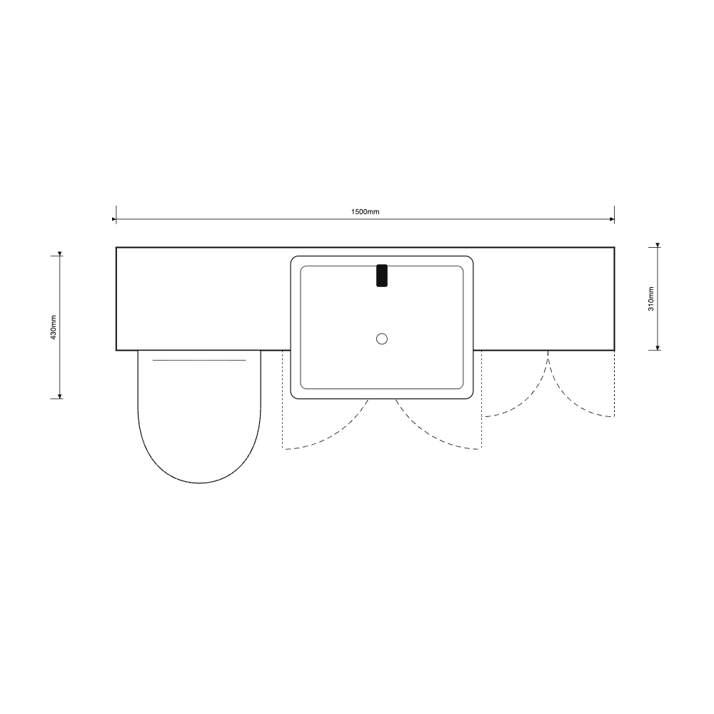 Oliver 1600 Matt White Shaker Fitted Furniture Combination