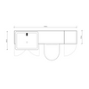 Oliver 1500 Gloss White Fitted Furniture Combination with Tall Boy