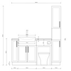 Oliver 1600 Dust Grey Slim Shaker Fitted Furniture Combination with Tall Boy