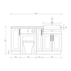 Oliver 1600 Cashmere Shaker Fitted Furniture Combination