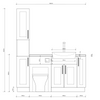 Oliver 1600 Matt White Shaker Fitted Furniture Combination with Tall Boy