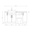 Oliver 1600 Oak Fitted Furniture Combination