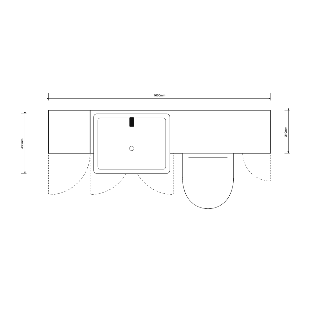 Oliver 1600 Cashmere Fitted Furniture Combination with Tall Boy