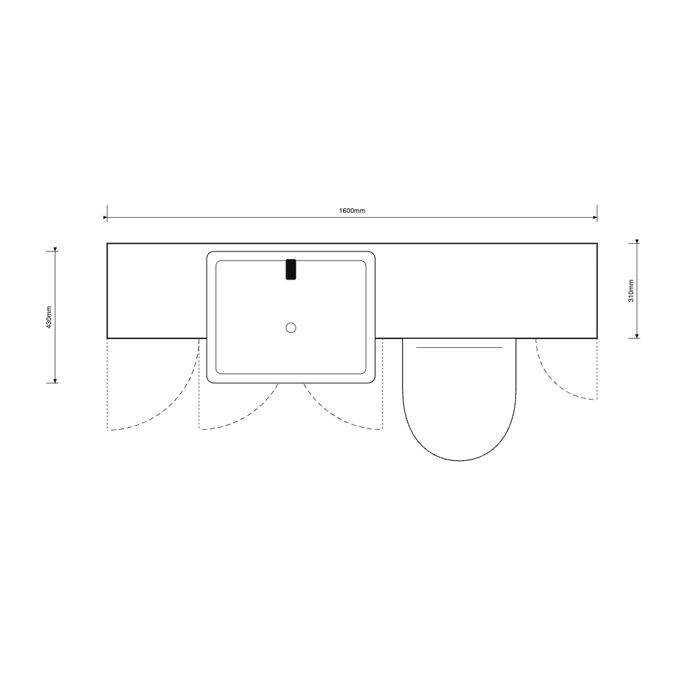 Oliver 1600 Cashmere Fitted Furniture Combination