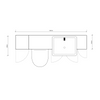 Oliver 1600 Cashmere Shaker Fitted Furniture Combination with Tall Boy