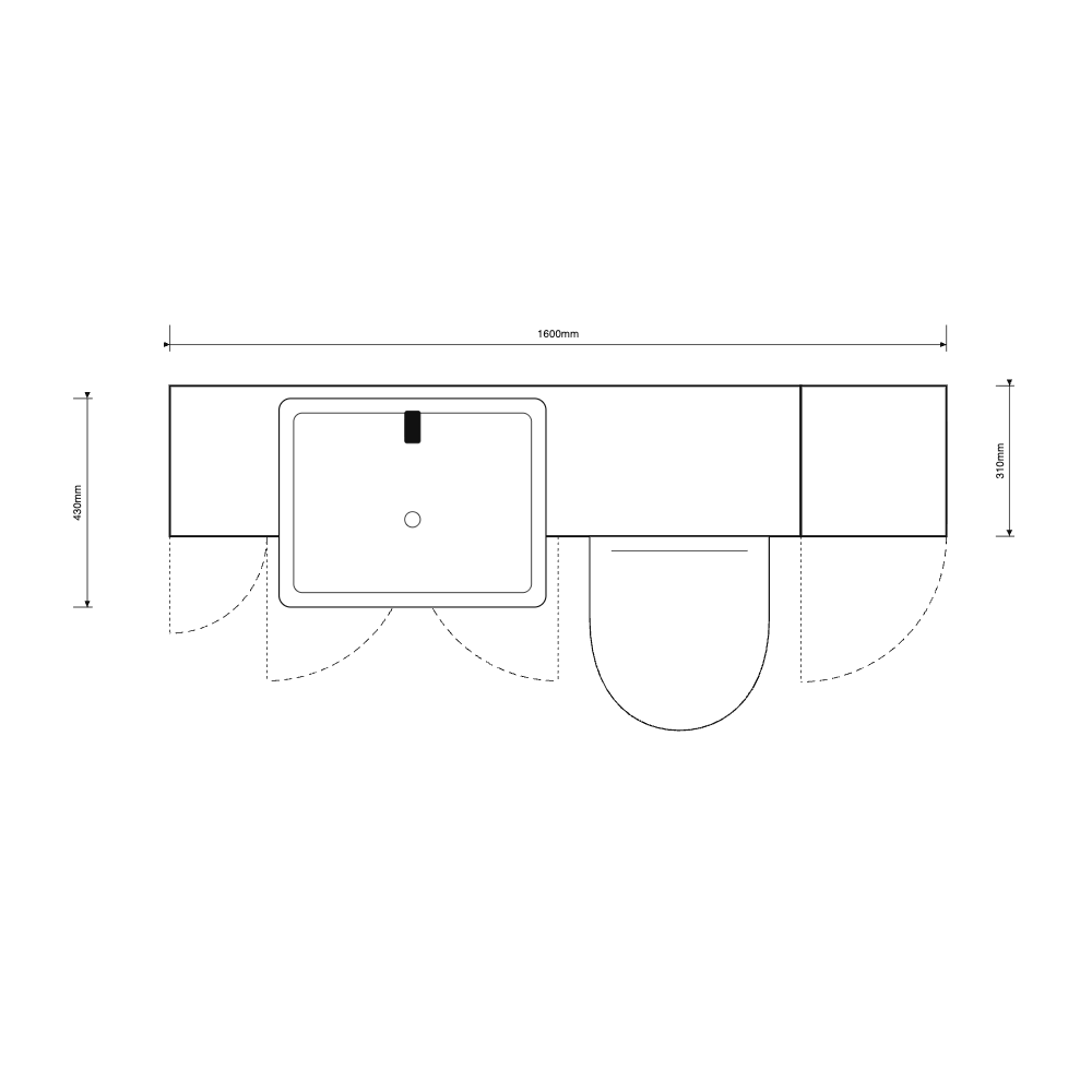 Oliver 1600 Oak Fitted Furniture Combination with Tall Boy